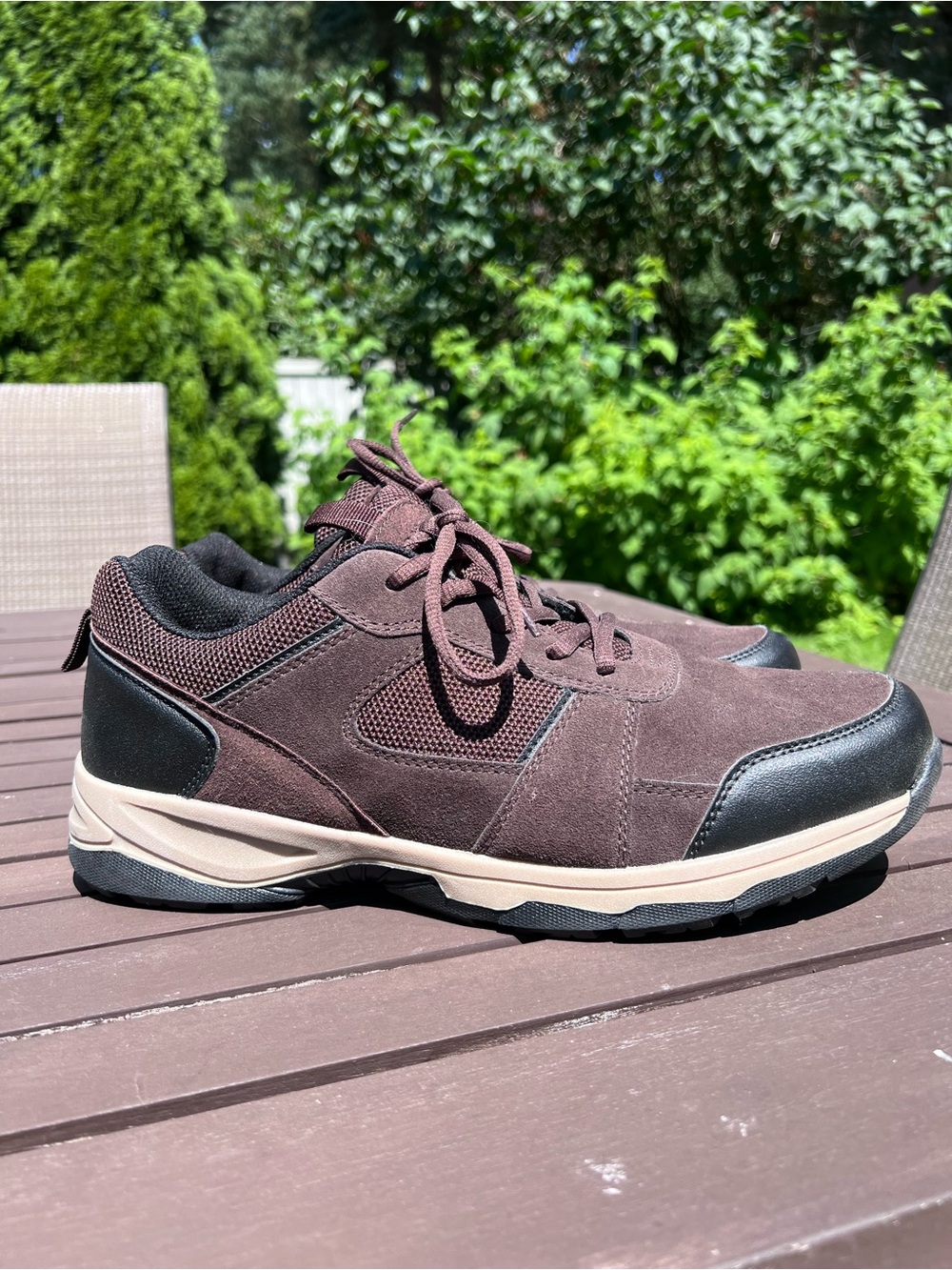 New- no tags, Rockport Men's Brown and Black Suede Lace-Up Athletic Shoes